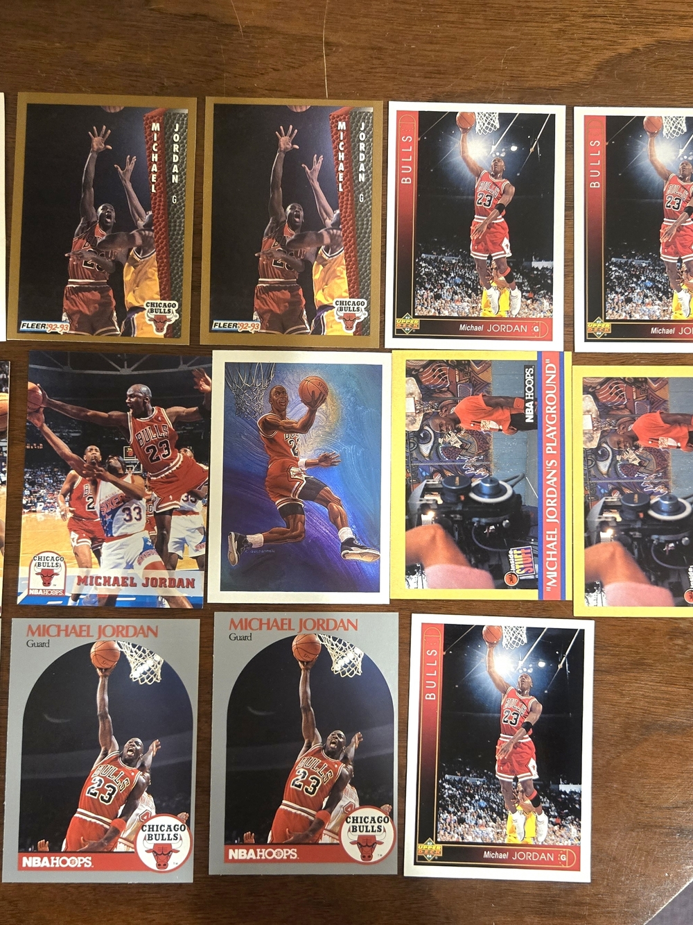 Jordan Trading Cards Set - Red, Black, White, Gold Accents